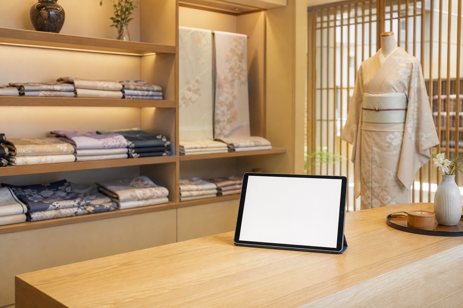 呉服店基幹システムの画面